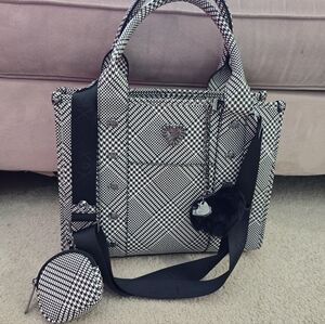 Betsey Johnson 💀 Skull XOLOLO In Plaid and Houndstooth With Removable Strap